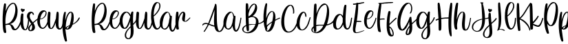 Riseup Regular font