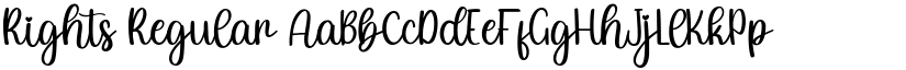 Rights Regular font