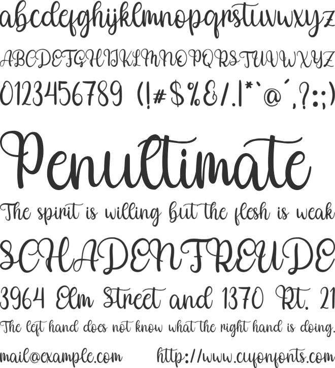 Huray font preview