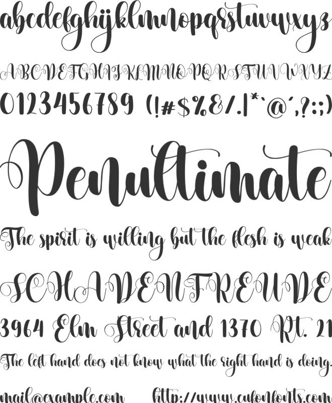 Earnestly font preview