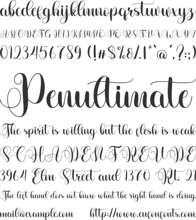 Mamilisa font preview