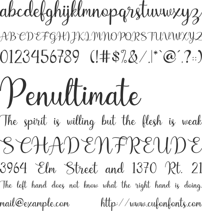 Wonderful Lovely font preview