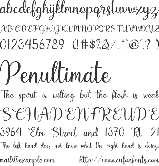 Wonderful Lovely font preview