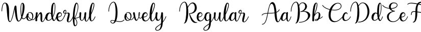Wonderful Lovely Regular font