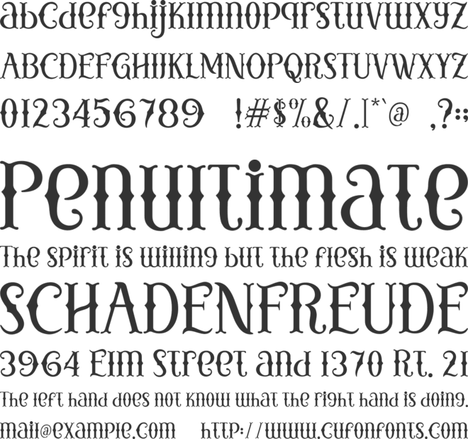 Little Witches font preview