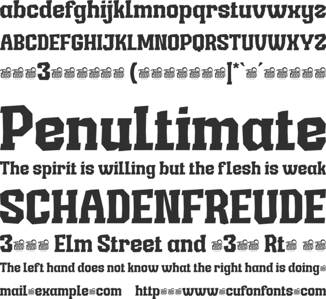 MEORU GENDTRIAL font preview