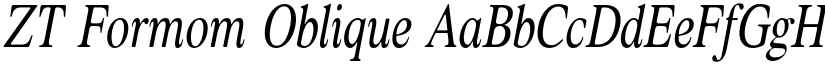 ZT Formom Oblique font