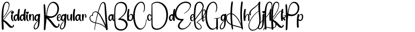 Kidding Regular font
