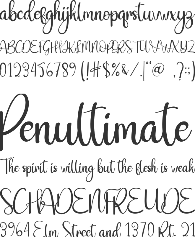 Butterfry font preview