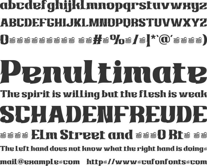 Birhuk Lord Trial font preview