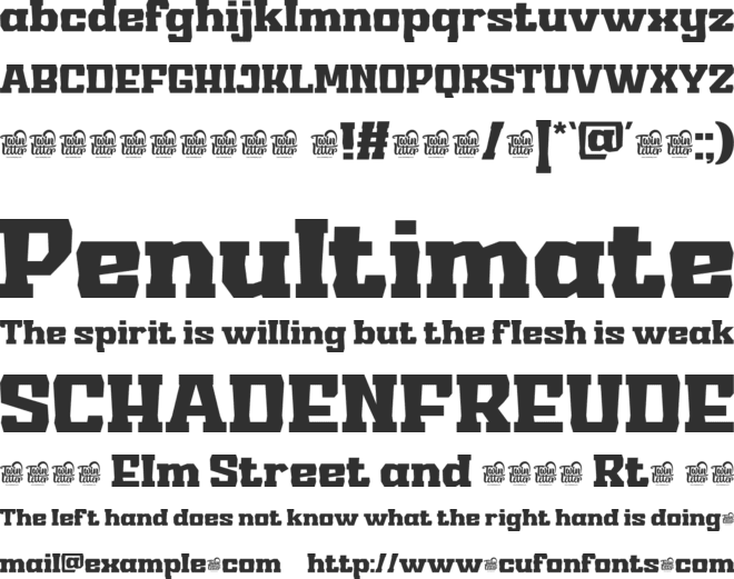Young RIEHUM Trial font preview