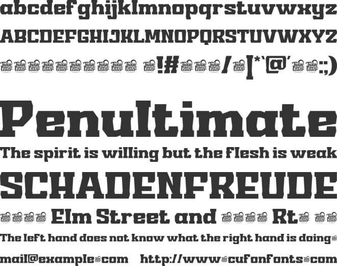 Young RIEHUM Trial font preview