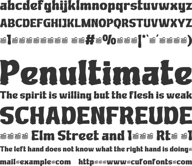 Xutwef Trial font preview