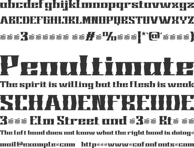 KING HOSHUN Trial font preview