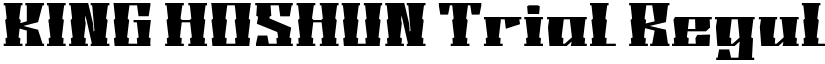 KING HOSHUN Trial Regular font