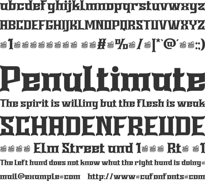 SAQTAH Trial font preview