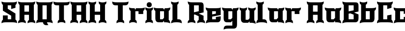 SAQTAH Trial Regular font