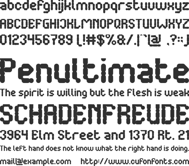 BATTERY font preview