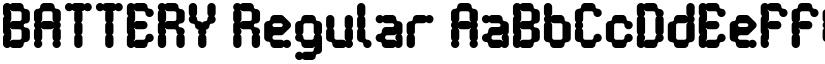 BATTERY Regular font
