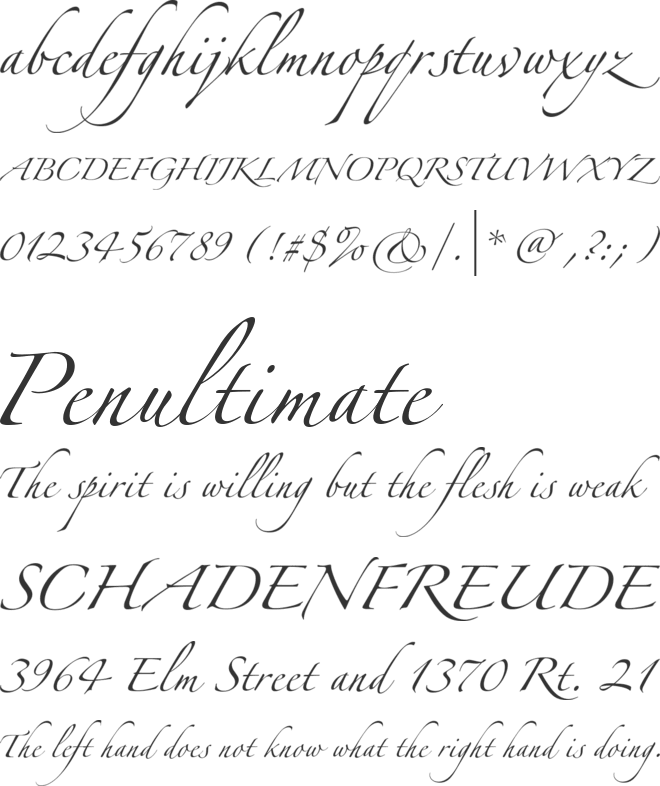 LTZapfino One font preview