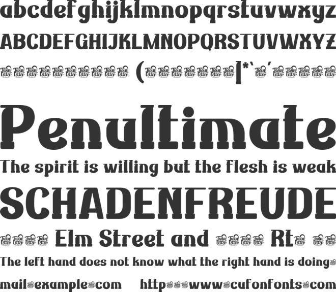 Masheutrial font preview