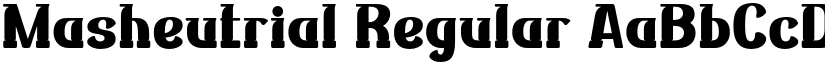 Masheutrial Regular font