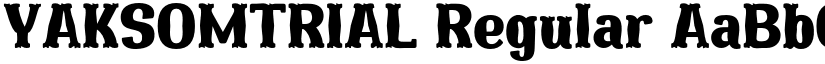 YAKSOMTRIAL Regular font