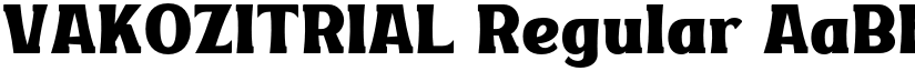 VAKOZITRIAL Regular font