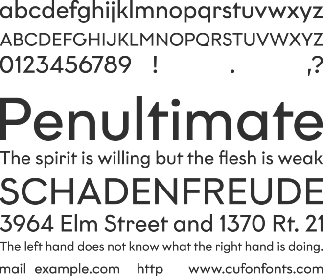 HvDTrial Graphit font preview