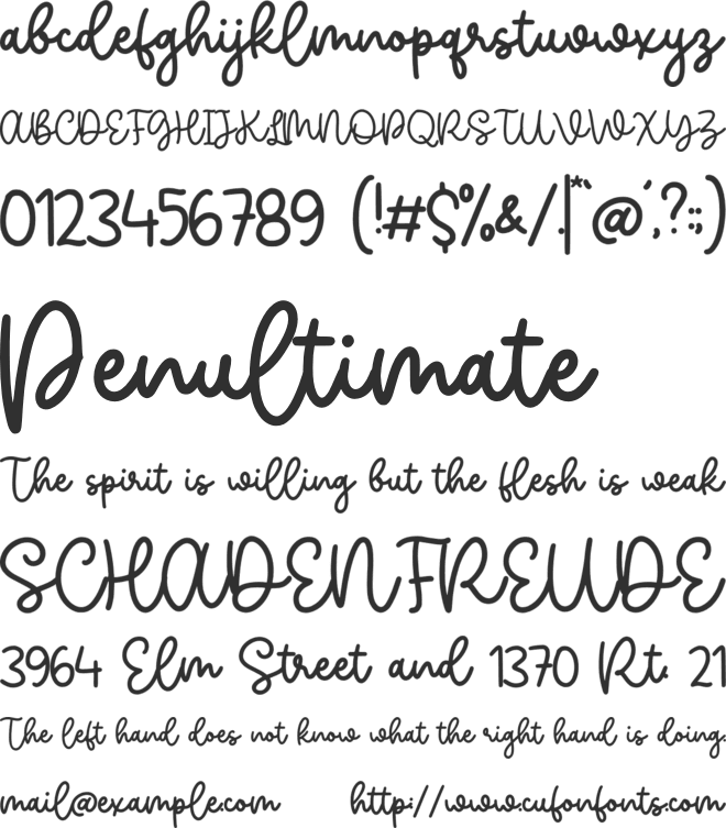 Ruseline font preview