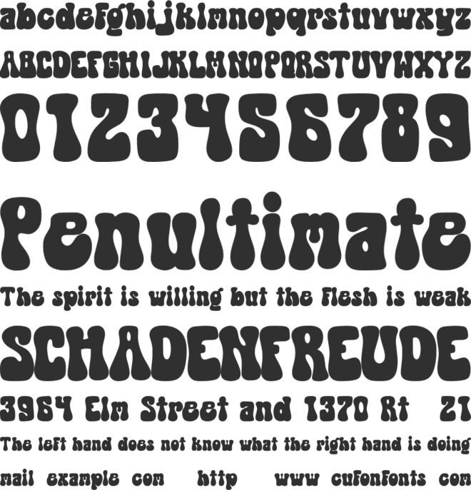 Boogie font preview