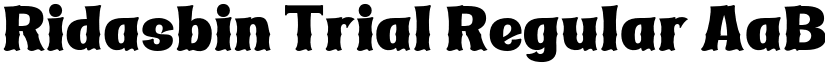 Ridasbin Trial Regular font