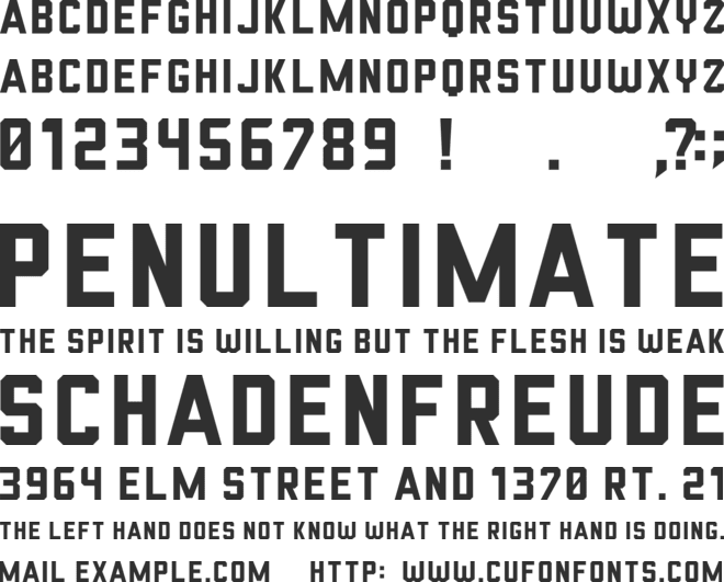 OneTwoHours font preview