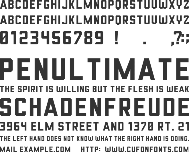 OneTwoHours font preview