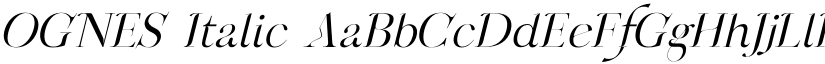 OGNES Italic font