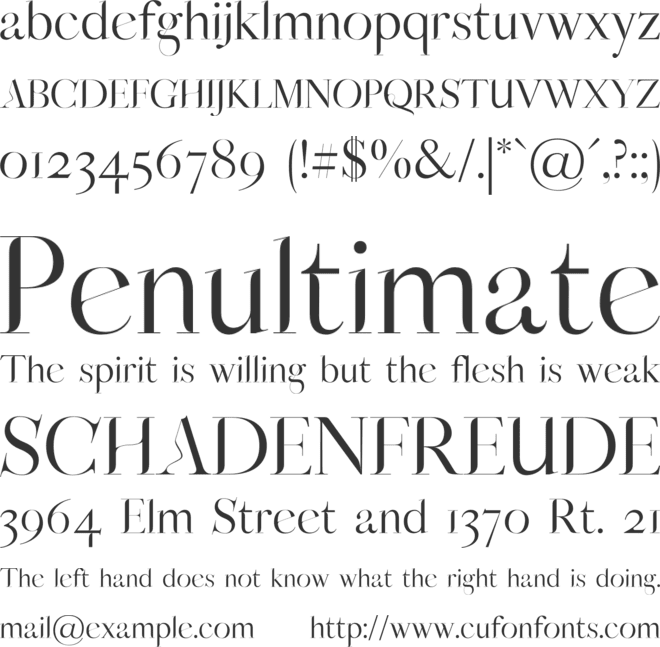 OGNES font preview
