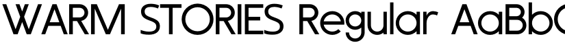 WARM STORIES Regular font