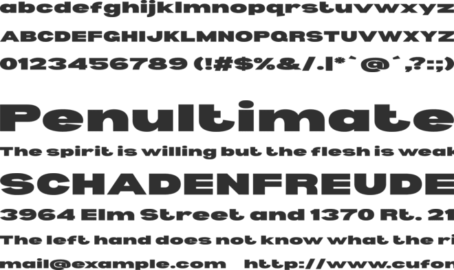 Bernoru font preview