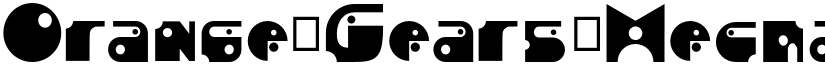Orange Gears Mechanica Bold font
