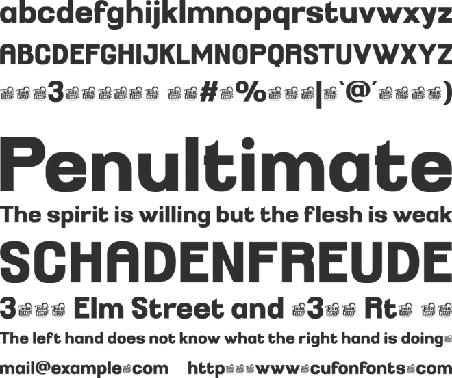 THE BOKRUN Trial font preview