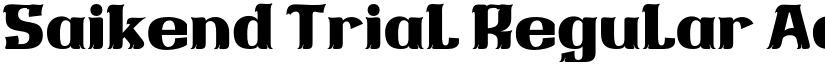 Saikend Trial Regular font
