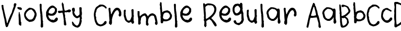 Violety Crumble Regular font