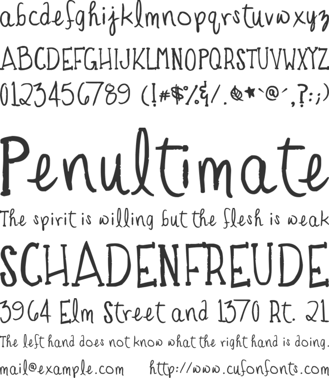 the TOADFROG font preview