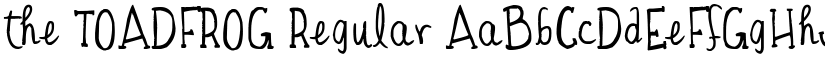 the TOADFROG Regular font