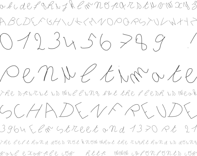 Inclinedletter font preview