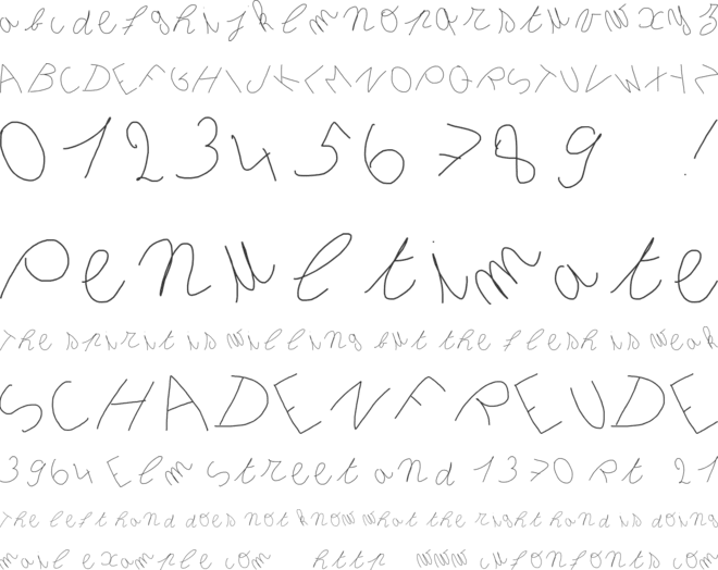 Inclinedletter font preview
