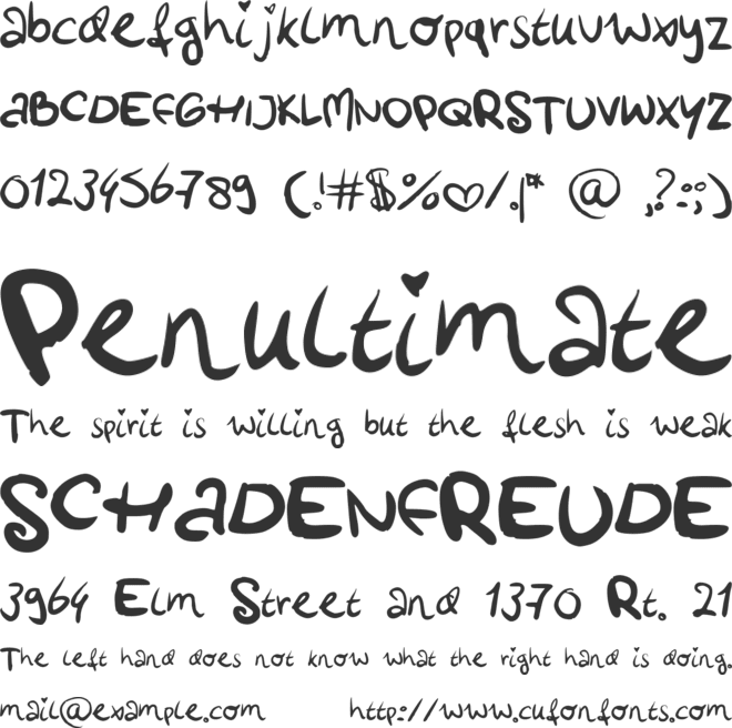 LottesHandwriting font preview