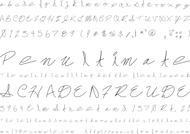 FrankDrebon font preview