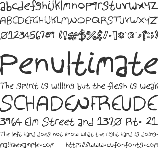 Hollow Hills font preview