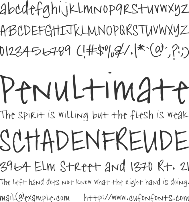 Heather Shibahn font preview